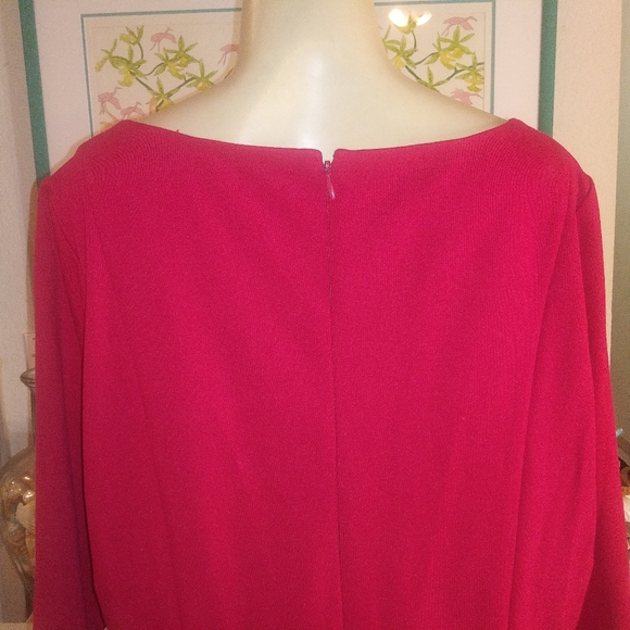 TALBOTS RED DRESS SZ 16W - Picture 6 of 8